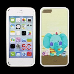 iPhone 5C Gummy Design Case (Elephant)